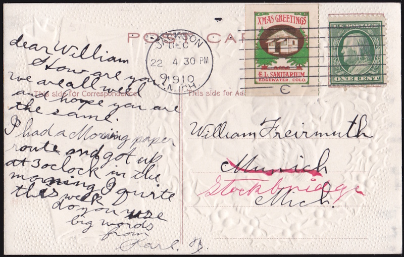 1910 Lutheran Wheat Ridge tied on