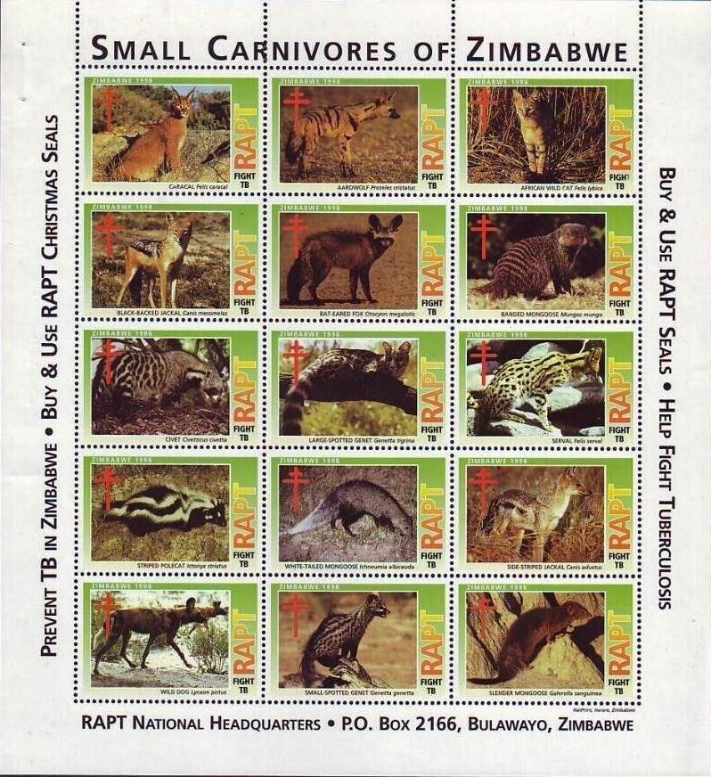 Rhodesia- ZImbabwe 1998 TB Christmas Seal